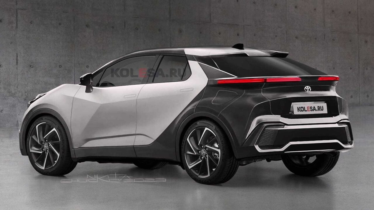 Toyota CHR 2024 renderizado como muestra de lo que vendrá