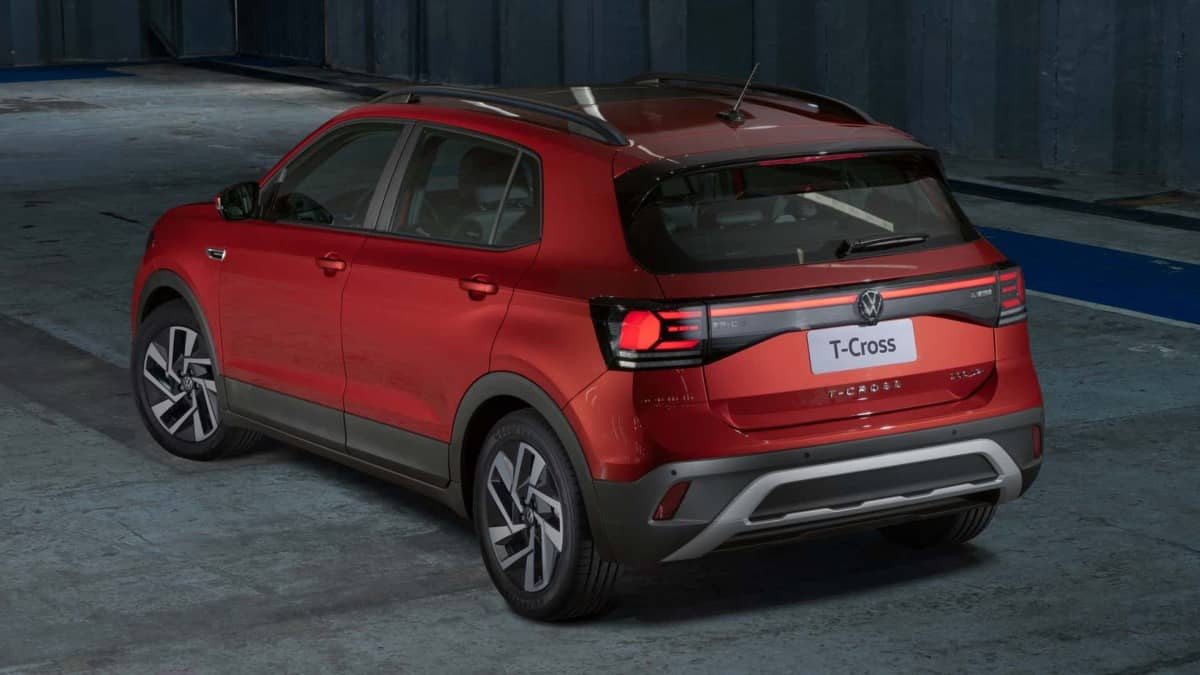 Volkswagen T-Cross 2025 Rojo por detrás