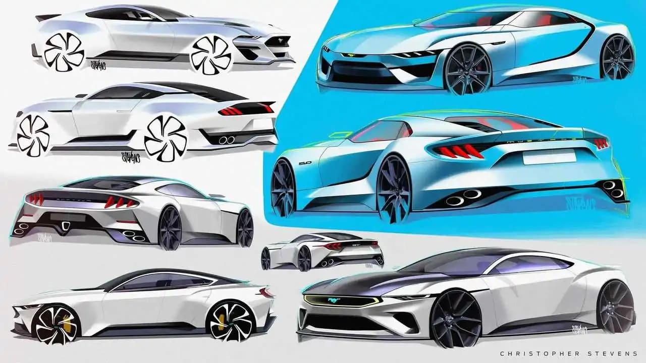 Bocetos oficiales ford mustanf sedan