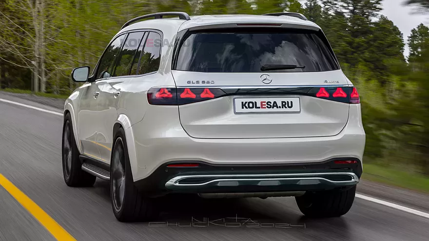 El Mercedes-Benz GLS 2026 Tendrá la Estrella en sus Foros 3 Mercedes-Benz GLS 2026 render por detras
