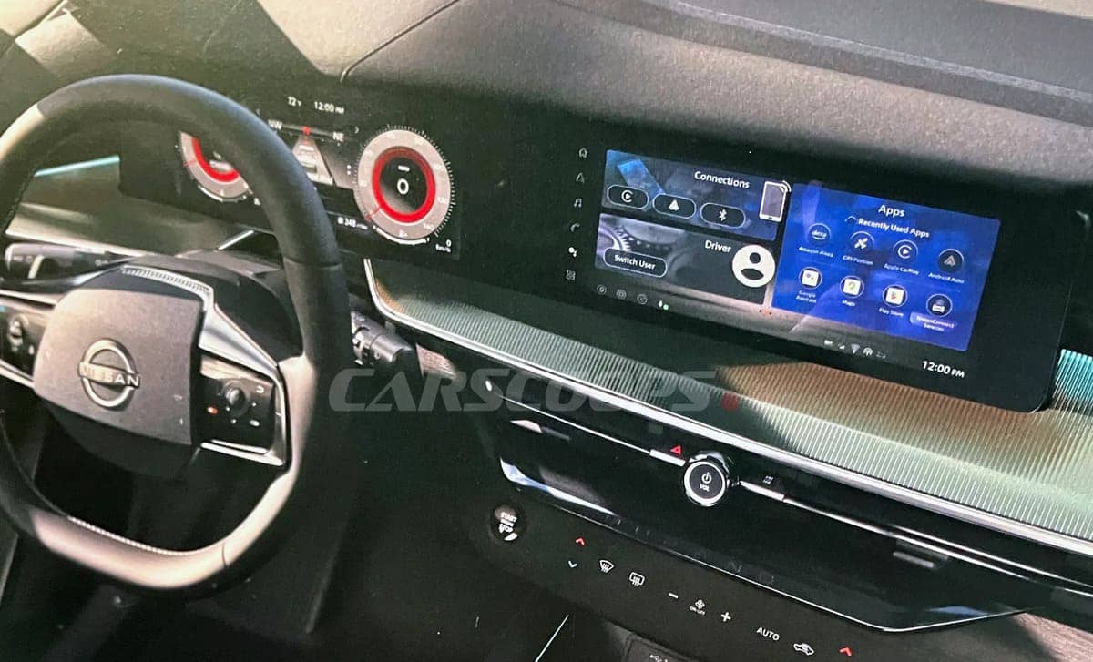 Nissan Murano 2025: Filtraciones Revelan Diseño Inspirado en Ariya 4 Tablero del Nissan Murano 2025