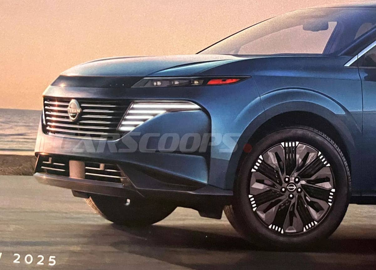Nissan Murano 2025: Filtraciones Revelan Diseño Inspirado en Ariya 7 Nissan Murano 2025 parrilla frontal