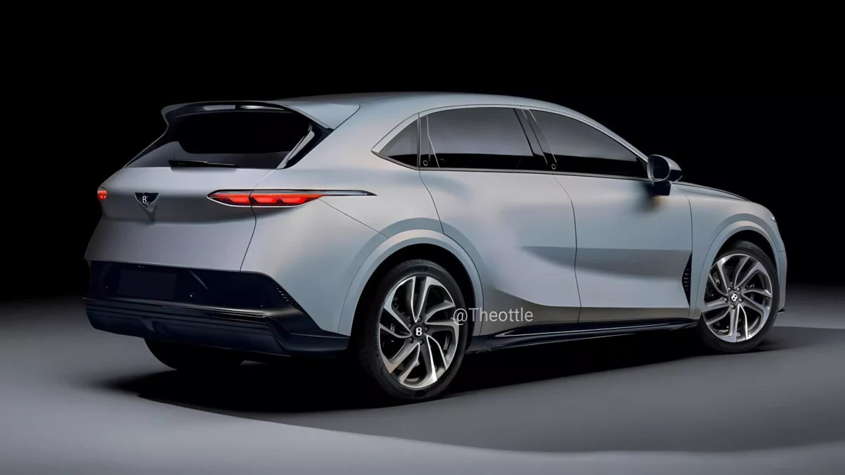 Vista trasera del SUV eléctrico de Bentley Vista trasera del SUV eléctrico de Bentley