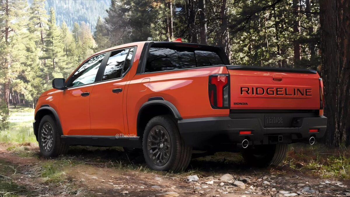 Honda RIdgeline 0002 Honda Ridgeline 2026 por detrás render