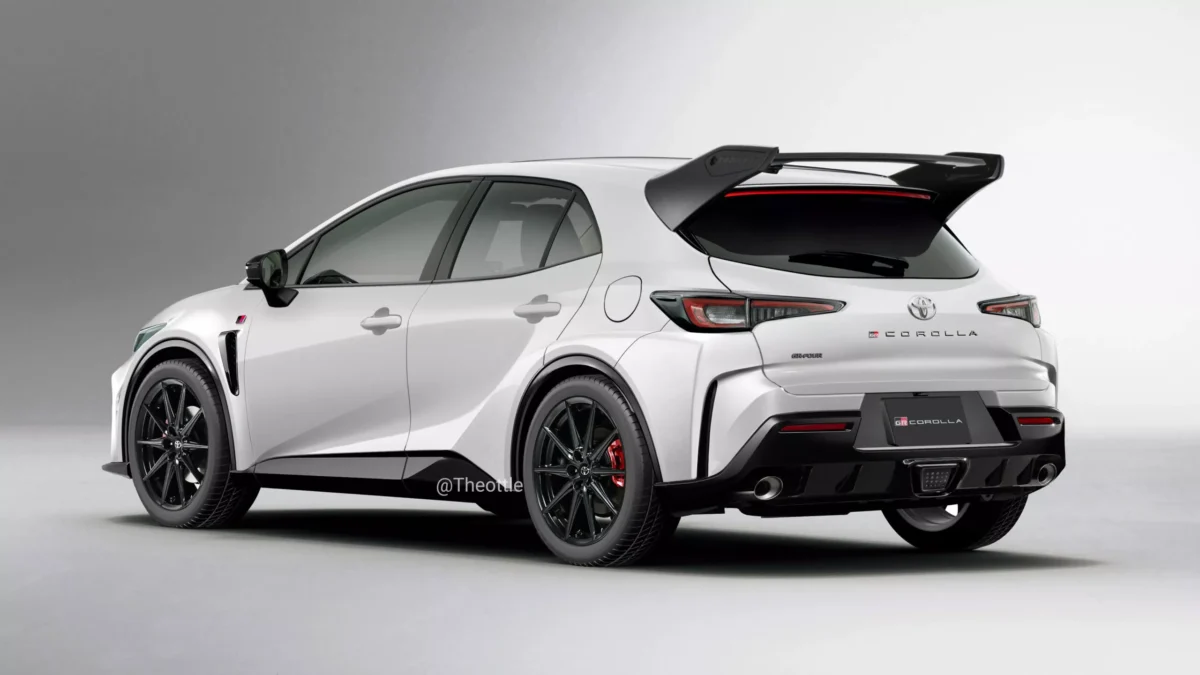Toyota GR Corolla 2027 Theottle Render 002 Toyota GR Corolla 2027 por detrás