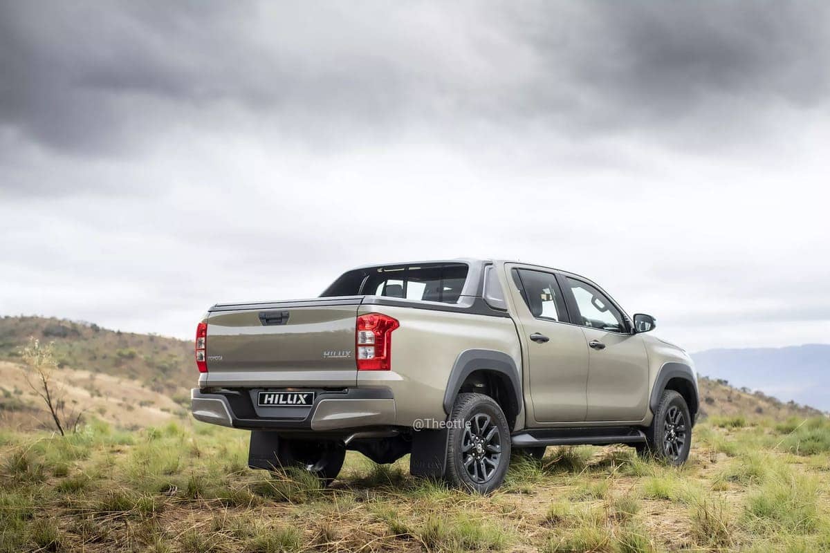 Toyota Hilux 2026: Todo lo que Sabemos Sobre la Nueva Pick-up 3 Toyota Hilux 2026 render por detrás