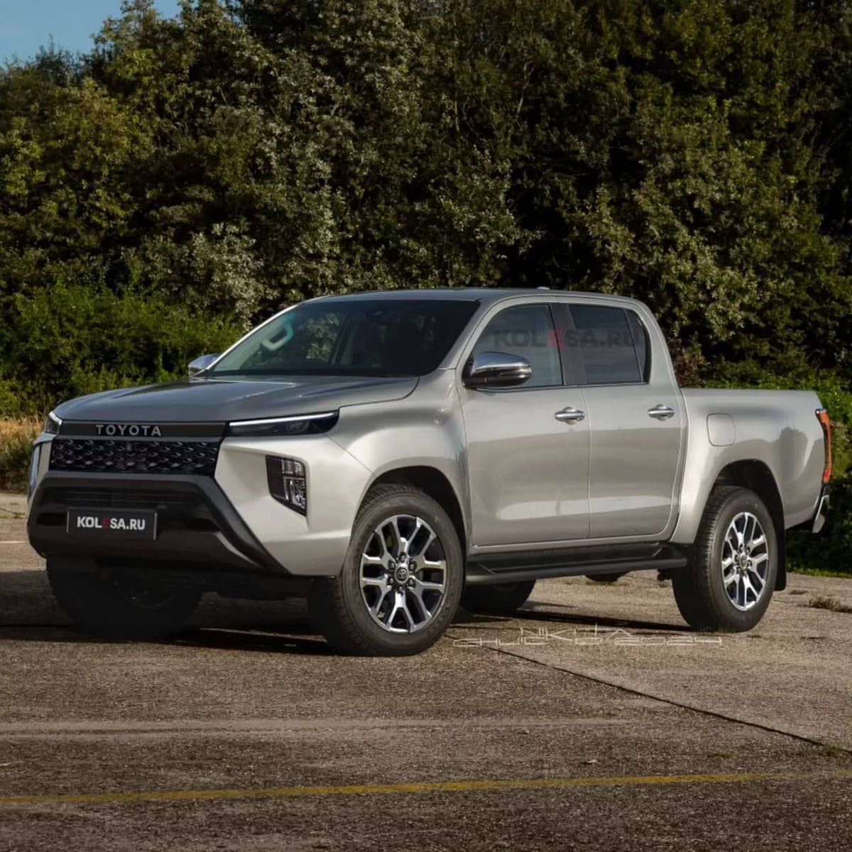 Toyota Hilux 2026: Todo lo que Sabemos Sobre la Nueva Pick-up 6 Toyota Hilux 2026 render por el frente