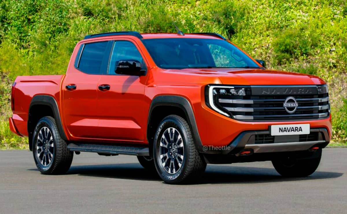 Nissan Lanzará Cuatro Pick-ups Medianas Diferentes Para 2027 2 Render de la Nissan Frontier 2025