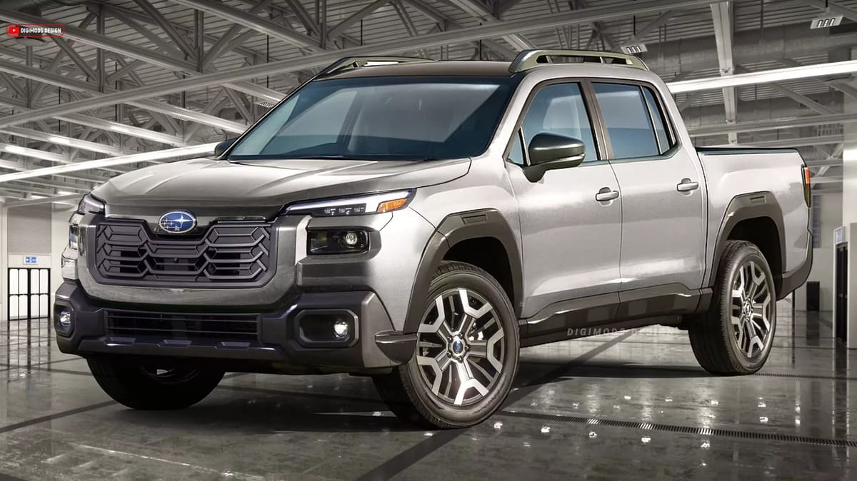 ¿El nuevo Subaru Outback 2026 se ve mejor como pickup Baja que como SUV? 4 Subaru Baja 2026 plateada