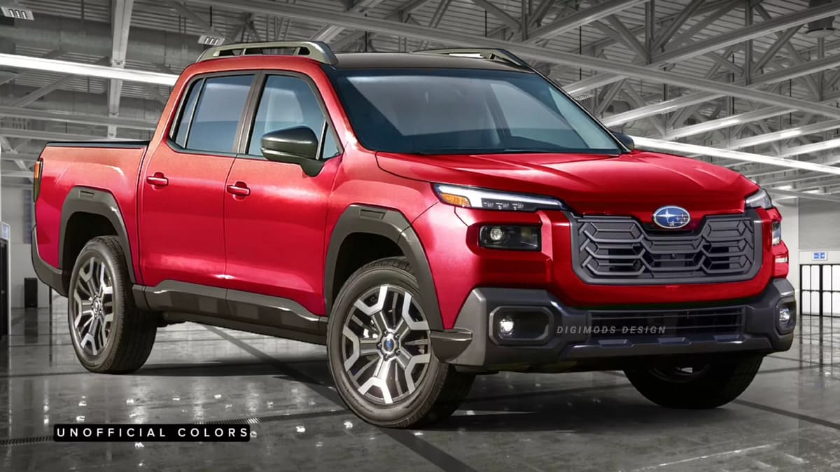 ¿El nuevo Subaru Outback 2026 se ve mejor como pickup Baja que como SUV? 5 Subaru Baja 2026 roja