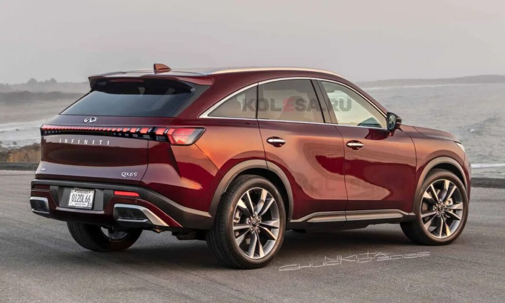 Infiniti QX65 2026: Una posible mirada al SUV coupé que podría redefinir el lujo japonés 2 Infiniti QX65 2026 desde atrás