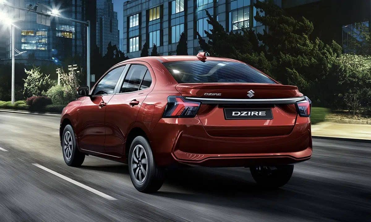 Nuevo Suzuki Dzire 2026: El sedán compacto que quiere conquistar el mundo 2 Nuevo Suzuki Dzire 2026 por detrás