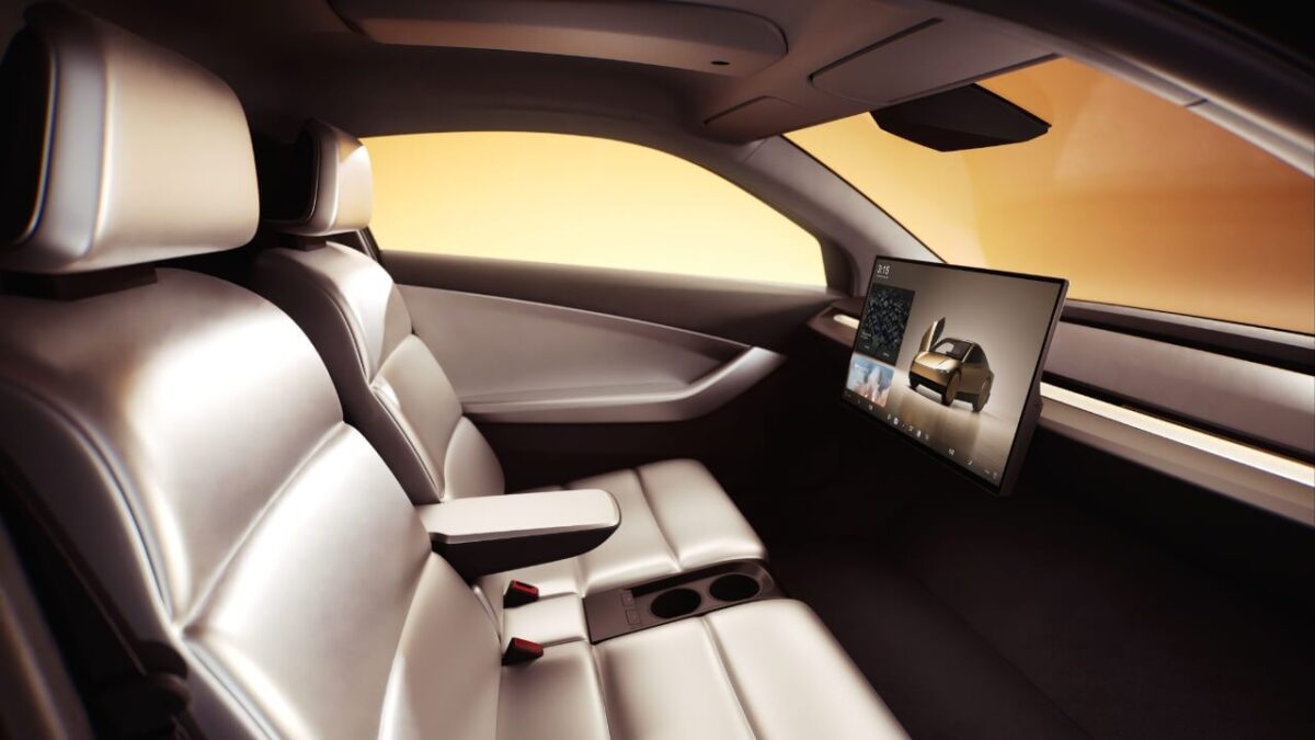 Tesla robotaxis sin conductor ya circulan en Austin bajo prueba 4 Tesla Cybercab espacio asientos